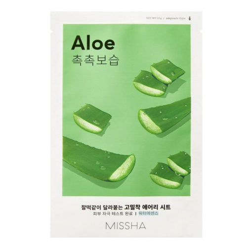 MISSHA Airy Fit Sheet Mask, plátýnková maska na obličej, varianta Aloe